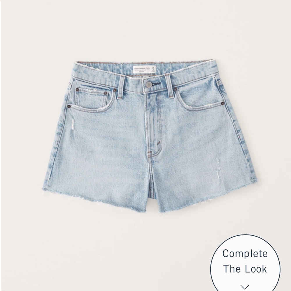 Abercrombie & Fitch Curve Love High Rise 90s Cutoff Shorts